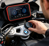 Écran de moto Aoocci BM6 800 Nit lisible en plein soleil, compatible Apple CarPlay sans fil et Android Auto, IP67 pour BMW R1250GS R1200GS