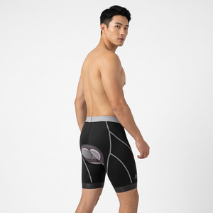 SPRINT SPORTSMen's <b>Cycling</b> <b>Shorts</b> Black <b>Padded</b> Seat Fitted Moisture-Wicking Spandex Nylon Brief Length Adult - Product Image 1