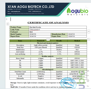 Groothandelsprijs 100% Puur Natuurlijke Kruiden Gladde Iep Bast Poeder Superieure Binnenbast Ruwe Gladde Iep Bast Poeder Bulk - Product Image 5