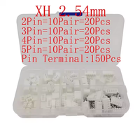 230 unids/set XH2.54 2,54mm/PH2.0 2,0mm Kits de terminales de paso conectores 2 pines 3 pines 4 pines 5 pines PH Kits JST conector adaptador de cable