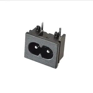 Ac Power Socket 2Pins AC-018 Panel Power Inlaat Aansluitingen Connector Ac Iec Socket