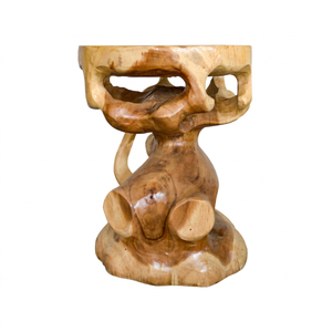 Tabouret Bonsai en bois de Suar massif, design moderne, pouf pour bar à domicile, salon, couleur personnalisable, utilisation hôtel, salle à manger, cuisine, appartement - Product Image 1