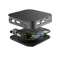 Mini ordenador Zkmagic Intel sin ventilador, 2GB, 32GB, EMMC, Windows 10 Pro, Ubuntu16.04, 4K, HDMI1.4