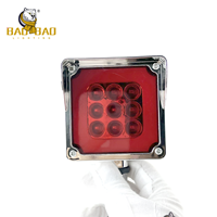 BB2436 New Amber Double Faces Schwerer LKW Quadratischer Warnblitz Heck LED-Seiten markierung leuchte hinten mit Chrom flansch blende