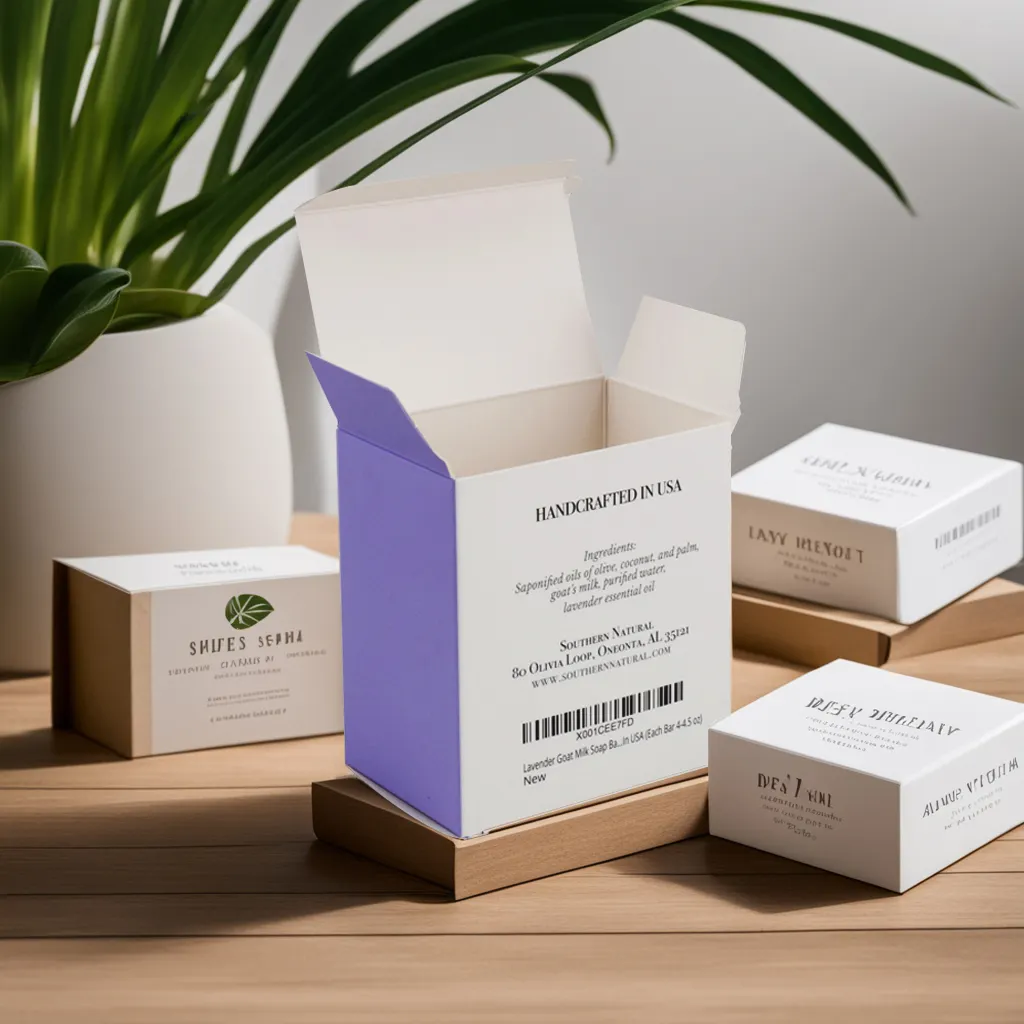 High Quality OEM Product Packaging Box White Card Paper Custom Soap Boxes Packaging