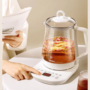 กาต้มน้ำเพื่อสุขภาพมีเดีย 1.5 ลิตร แก้วหนาพิเศษ เครื่องชงชาควบคุมอุณหภูมิ สำหรับใช้ในบ้านและสำนักงาน - Product Image 1