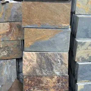 Supplier Factory Hotel Swimming Pool Tile Courtyard Flooring Pavers Rust Rusty Slate Paving Stone Tiles