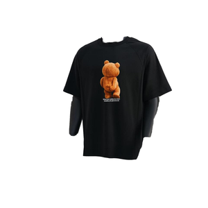 T-shirt Lulu Plain con orsacchiotto stampato (vista posteriore) modello 115 - Product Image 1