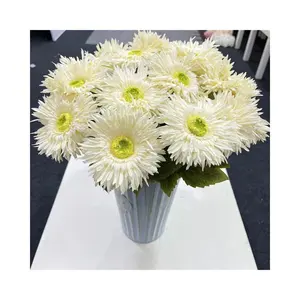 도매 RG-417 실크 국화 15cm 가정과 결혼식 장식을 위한 인공 프랜차이즈 거베라 꽃