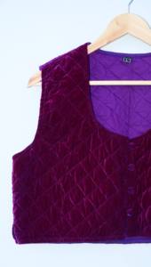 Premium Eco-Friendly <b>Quilted</b> Velvet Knitted Floral Cotton Casual Sleeveless Jacket Women <b>Single</b> Button Elegant Winter Layering - Product Image 6