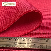 Tissu en maille respirant à motif quadrillé 3D 100 % polyester écologique pour empeignes et languettes de chaussures d'extérieur