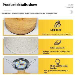 Nhà Máy Tùy Biến Phòng Ngủ Điều Dưỡng Ánh Sáng Đầu Giường Cơ Thể Bằng Gỗ Rắn Vải Chụp Đèn Châu Âu-Phong Cách Thiết Kế Hiện Đại Đèn Bàn - Product Image 5