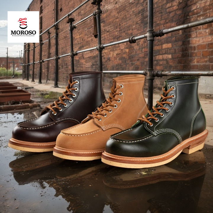 2025 Genuine leather autumn and winter boots Laceup men's fashion