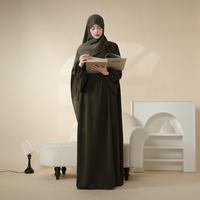 Nouveaux vêtements usine Jersey musulman modeste grande taille sans couture Abaya robe moyen-orient femmes Hijab écharpe Ramadan dubaï Long caftan
