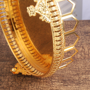 Eisen-Tablett im nordischen Luxus-Stil mit goldenem Rundboden für Wohnzimmer, Obst- und Gebäckaufbewahrung, klassische Heimdekoration - Product Image 4