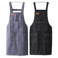 Tablier de Serveuse en Jean Robuste Sans Manches avec Poches Porte-Outils – Écologique et Tendance pour Restaurant et Bar