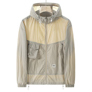 Manteau d'été pour homme de haute qualité, respirant, avec capuche, logo personnalisé, léger, anti-UV, grande taille, vêtements de mode - Product Image 4