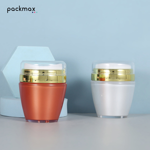 30g jar-shaped acrylic airless <b>pump</b> bottle refillable serum face cream press dispenser - Product Image 4