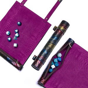 Cho PU da nhiều màu rồng quy mô xúc xắc Mat & biểu tượng tùy chỉnh xúc xắc Túi thiết lập cho RPG ngục tối và con rồng 31x25.5cm - Product Image 6