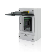 Boîtier de distribution de disjoncteur à moteur CC Leikexing LKX-BD IP66, étanche à la poussière et à l'eau, en ABS et PC, 250A 2P