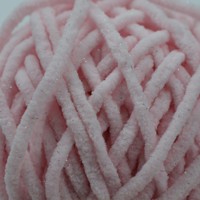 Factory Outlet Newest Fancy Knitting Yarn 100% Polyester Chenille Yarn With Metallic and 1.18MM Silver Sequin Yarn