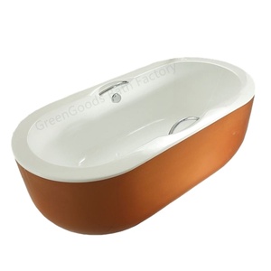 Adyce — baignoire de bain en Fiber de verre 2000mm, pour <span class=keywords><strong>chambre</strong></span> d'hôtel à coucher, baignoire très grande blanche et or - Product Image 1