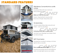 Tente de camping verticale souple résistante au vent et aux intempéries pour pick-up universels, camping tout-terrain