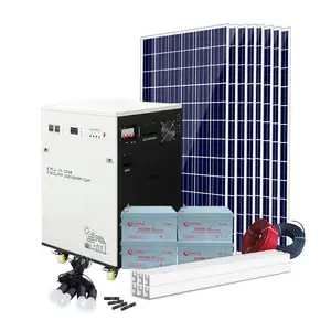 5000 watts full set complete kit solar panels 5000w system 5000w home solar energy power system with lithium battery batteries
