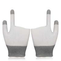 Zwei-Finger Anti-Schweiß Gaming-Handschuhe Fingerüberzug Fingerspitzen-Spielhandschuhe Rutschfeste Touchscreen-Daumen-Fingerspitzenhüllen für Gamer