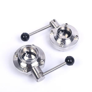 304/316 Stainless Steel Sanitary Grade Manual Food Grade Clamp-Type Chuck <b>Butterfly</b> <b>Valve</b> Quick-Installation Straight-Through - Product Image 4
