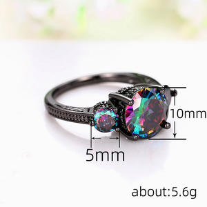 Anello da donna in lega Q958 con cristalli e strass, ideale come regalo. - Product Image 4