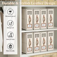 Organisateurs de placard pliables en tissu de lin avec fenêtre Ensemble de draps de lit et boîte de rangement de vêtements Solution de rangement de literie
