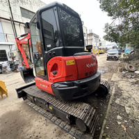 Mini-excavatrice d'occasion Kubota KX163-5 6 tonnes à queue zéro certifiée EPA CE, machine de palettisation