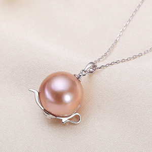 Collier en argent S925 de Zhuji Jewelry, accessoires en gros, pendentif pour femme, théière, perle d'eau douce, collier clavicule, colliers de perles - Product Image 3