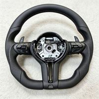 Volant pour BMW Série F 335i F30 F20 F48 M3 F80 F25 E90 E87 X5 E70 F01 F10 Noir Perforé en Cuir Plein Accessoires Auto