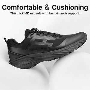 FOXA Men's Trail Running Shoes Breathable Lightweight Rubber Outsole <b>EVA</b> Midsole Summer Outdoor Hiking Tactical Sneakers - Product Image 3