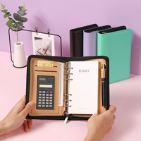 LIUSHUN Classeur de budget avec enveloppes à fermeture éclair pour économiser de l'argent A6 PU Leather Gift Hardcover Leather Notebook Cover
