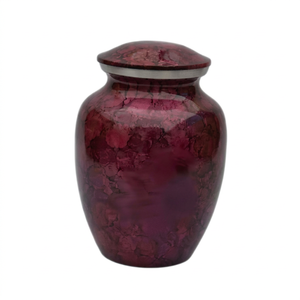 Brass Cremation Urn 200 Cubic Inch Gold <b>Memorial</b> <b>Keepsake</b> Vase Butterfly Table Decor - Indian Home Crafts - Product Image 1