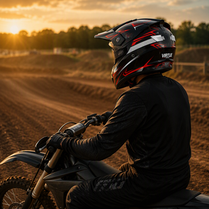 Casco Integrale per Moto <span class=keywords><strong>in</strong></span> ABS, Approvato DOT, Protezione Portatile per la Testa, Unisex, per Motocross e Bici VIRTUE - Product Image 3