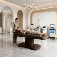 Table de massage électrique réglable MOOLIN à 3 moteurs, lit de spa moderne pour hôtel avec fonctions de soin des cils, de beauté du visage et de soins de la peau