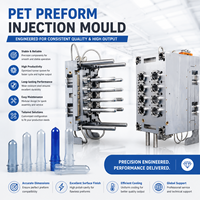 Moule à préformes PET 8 cavités 5 gallons - Outil de haute précision à porte-vanne robuste pour couloir chaud, durée de vie du moule de 2 millions de coups pour les grandes productions