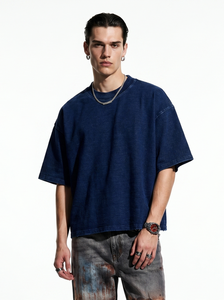 Camiseta de Manga Corta para Hombre, 96% Algodón, 4% Elastano, Peso Pesado 0.3kg, Suave, Elástica, Holgada, Básica, Informal, Tallas M L XL, para Uso Diario - Product Image 3