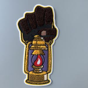 Parche bordado personalizado con detalles pequeños, insignia <span class=keywords><strong>de</strong></span> gran tamaño, logotipo termoadhesivo para toalla, chenilla, con reverso adhesivo - Product Image 3