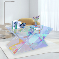 Table console irisée en acrylique Bureau en acrylique pour entrée moderne