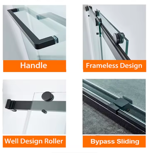 Cabine <span class=keywords><strong>de</strong></span> <span class=keywords><strong>douche</strong></span> coulissante moderne en aluminium <span class=keywords><strong>sur</strong></span> <span class=keywords><strong>mesure</strong></span>, <span class=keywords><strong>de</strong></span> haute qualité, taille standard 900*900mm, <span class=keywords><strong>verre</strong></span> trempé 8mm, <span class=keywords><strong>pour</strong></span> salles <span class=keywords><strong>de</strong></span> bain - Product Image 3