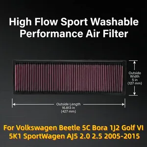 07K129620กรองอากาศประสิทธิภาพสูงสำหรับ Volkswagen Beetle <span class=keywords><strong>5C</strong></span> Bora 1J2 Golf VI 5K1 sportwagen AJ5 2.0 2.5 2005-2015 - Product Image 1
