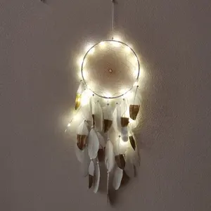 20 centimetri di Vendita Calda LED di Grandi Dimensioni Piuma Bali Dream Catcher Piuma