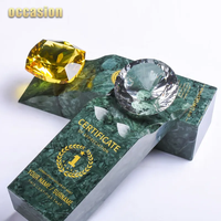 Noble diamant cristal marbre Base décoration trophée prix personnalisé 3d envie Logo cristal trophée pour cadeau d'affaires