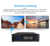 4K30 çok sinyalli hibrit AV matris değiştirici 16x16 konferans salonu ve oditoryumlar için kesintisiz Video matris değiştirici