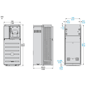 ไดรฟ์ปรับความเร็วรอบ ATV610D22N4Z Altivar Process ATV600 ATV630 แบบรวมตู้ควบคุม IP20 22kW 380 ถึง 480V - Product Image 6